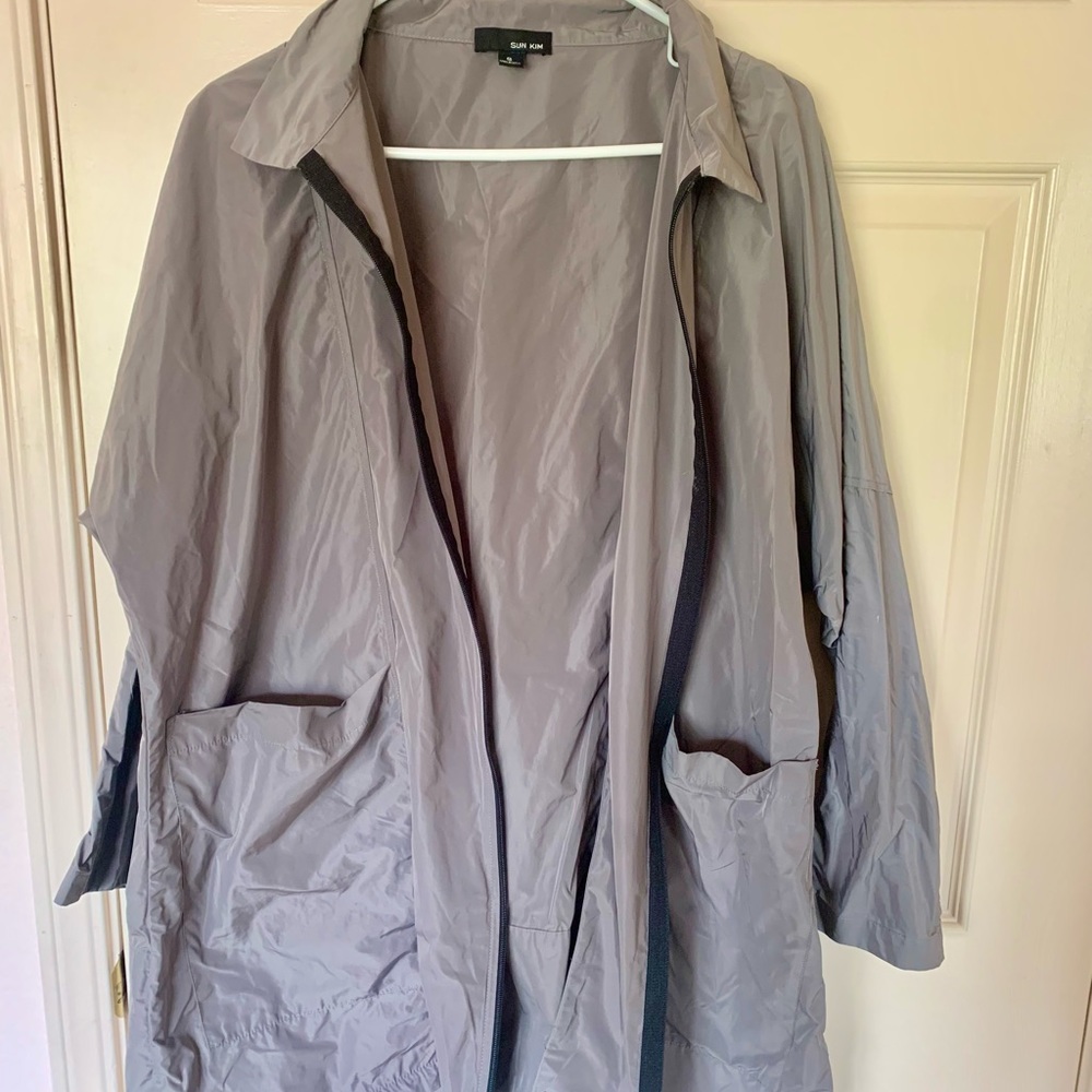 Sun Kim Grey Windbreaker Jacket